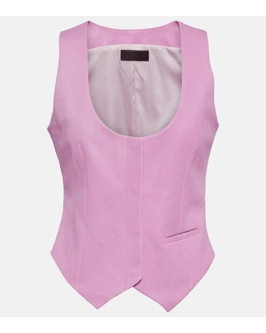 Stouls Pink Adrian Leather Vest