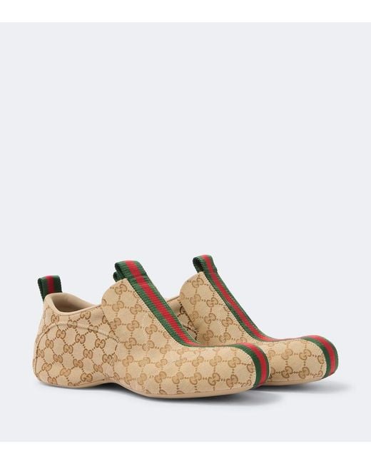 Gucci Brown Drip Gg Canvas Sneakers for men