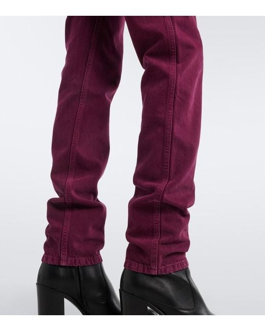 Chloé Purple Mid-Rise Slim Jeans
