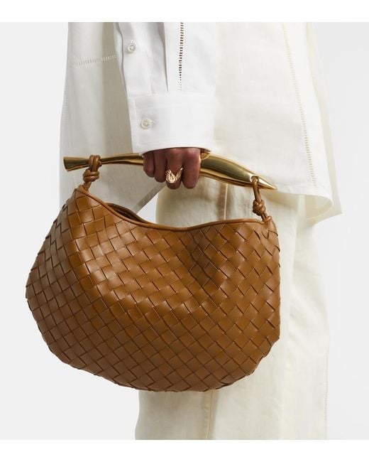 Bottega Veneta Brown Sardine Leather Tote Bag