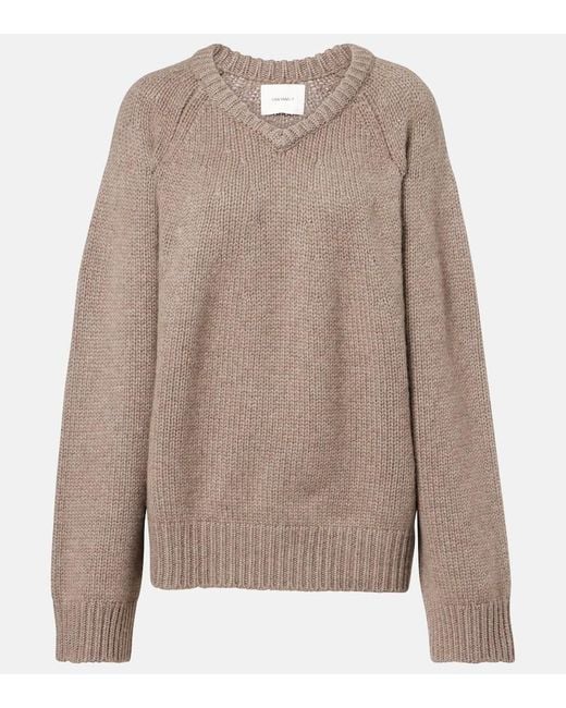Lisa Yang Brown Oversize-Pullover Oia Aus Kaschmir