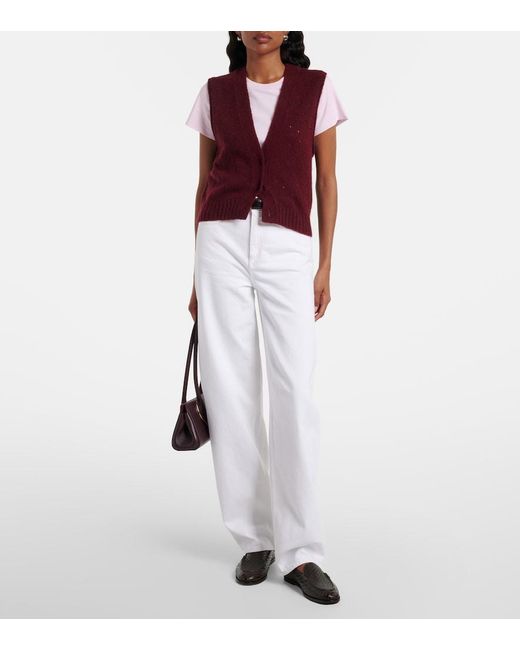Dorothee Schumacher Red Luxury Love Cashmere Sweater Vest