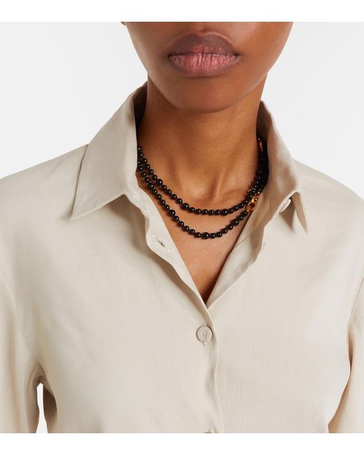 Max Mara Natural Badesse Linen-Blend Shirt