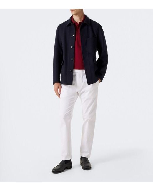Burberry Red Check Cotton Pique Polo Shirt for men