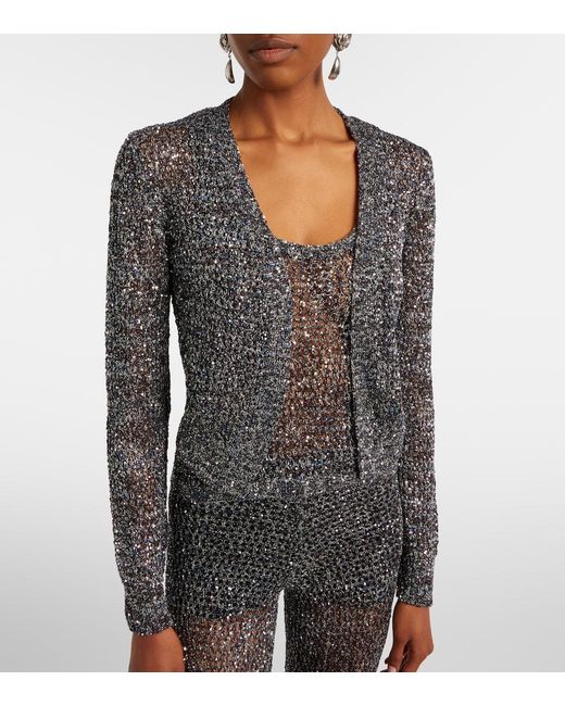 Missoni Blue Sequined Lame Cardigan