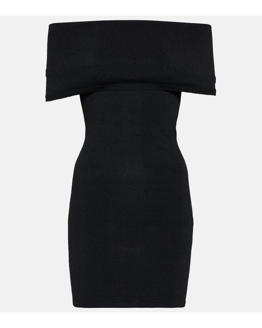 Wardrobe NYC Black Off-Shoulder Minidress