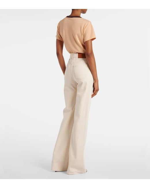Chloé Natural High-Rise Flared Jeans