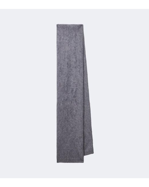 Lisa Yang Purple Brushed Cashmere Scarf