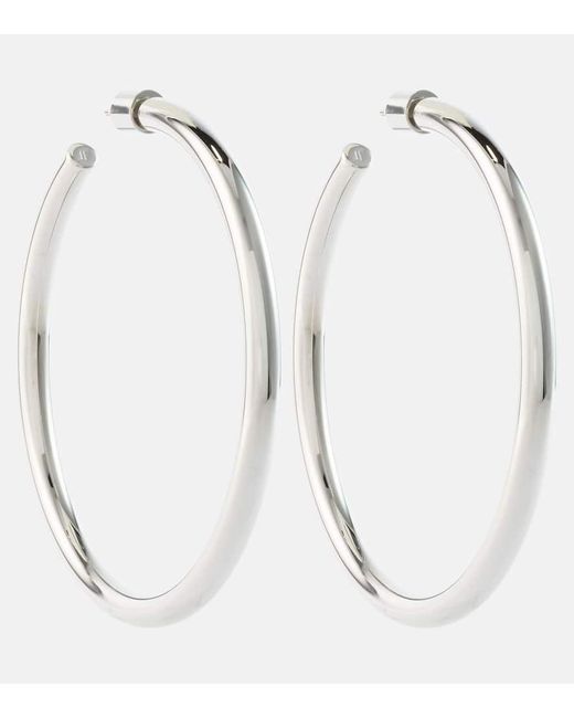 Jennifer Fisher White 14kt Gold-plated Hoop Earrings