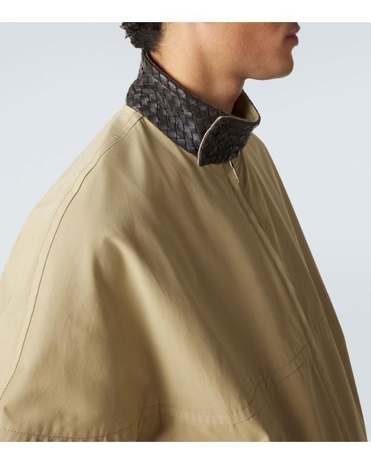 Bottega Veneta Natural Intrecciato Cotton Blouson Jacket for men
