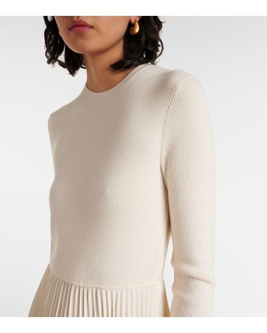 Polo Ralph Lauren Natural Maxikleid Aus Einem Wollgemisch