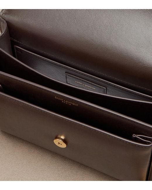 Saint Laurent Black Cassandre Leather Shoulder Bag