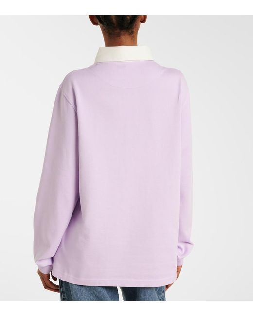J.W. Anderson White Printed Cotton Polo Sweater