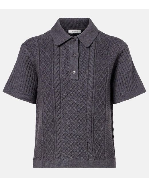 J.W. Anderson Blue Polohemd Aus Strick