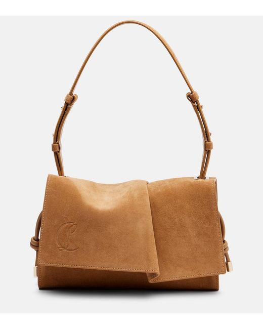 Christian Louboutin Brown Baggy Small Suede Shoulder Bag