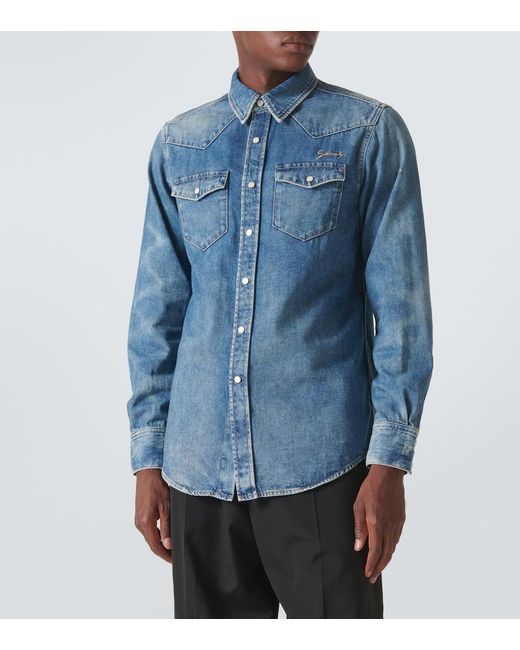 Givenchy Blue Cotton T-Shirt for men