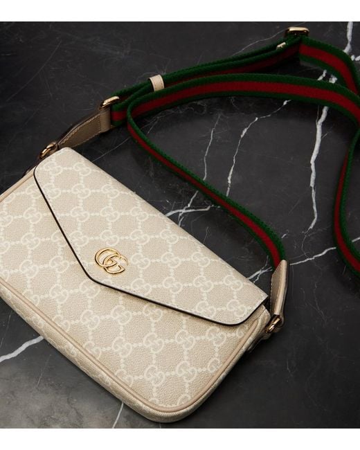 Gucci Natural Ophidia Canvas Crossbody Bag