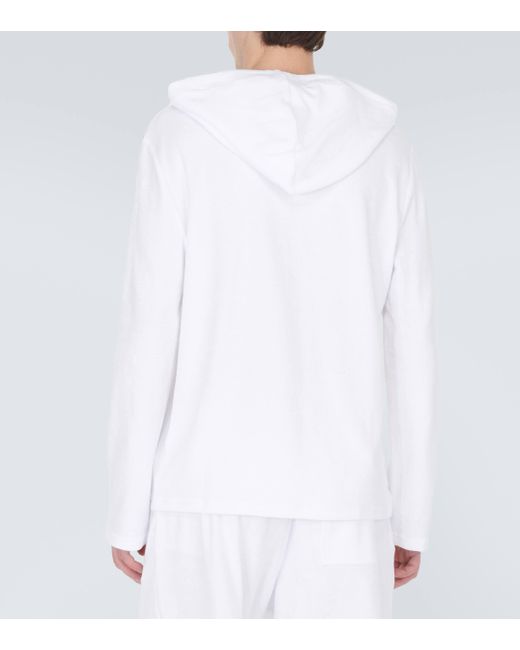 Vilebrequin White Therapy Cotton-blend Jersey Hoodie for men