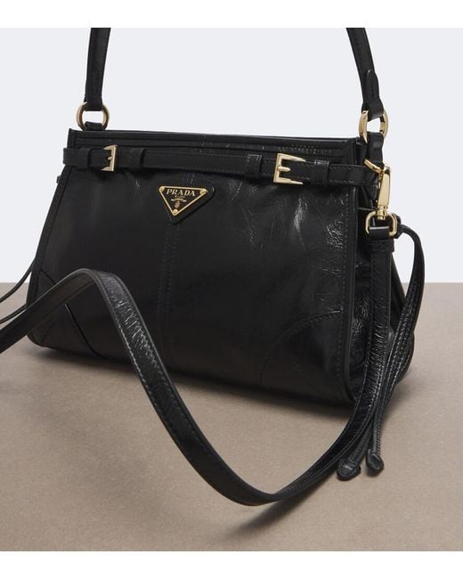 Prada Black Bonnie Small Leather Shoulder Bag