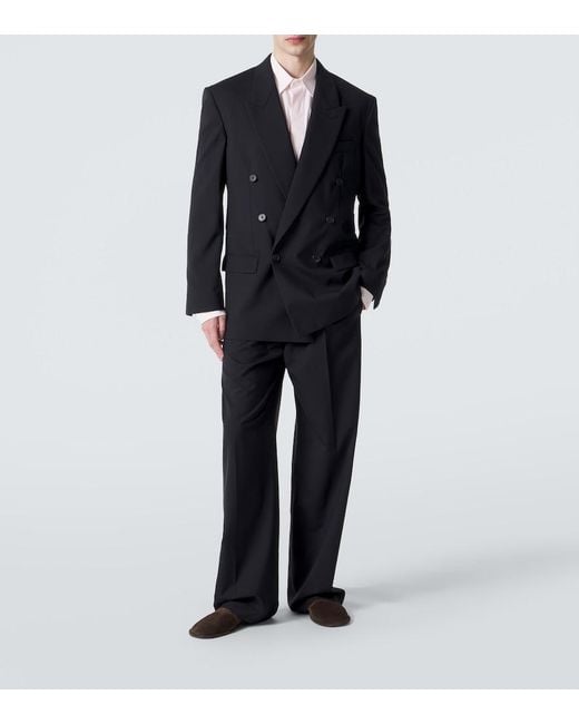 The Row Blue Mazzy Double-Breasted Wool Blazer for men