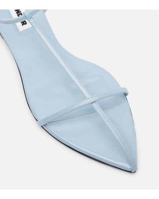 Jil Sander White Cage Leather Sandals