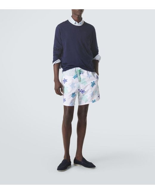 Vilebrequin Blue Cashmere, Wool And Silk Sweater for men