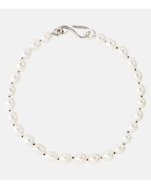 Sophie Buhai White Halskette Deco Collar Aus Suesswasserperlen Mit Sterlingsilber