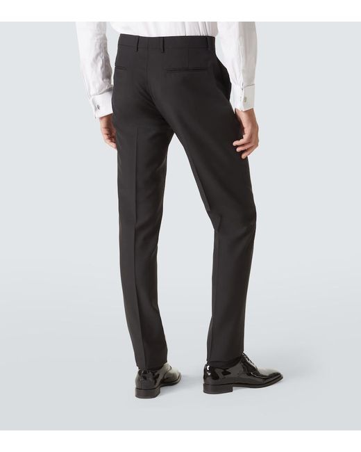 Lardini Black Wool And Mohair Suit Pants for men