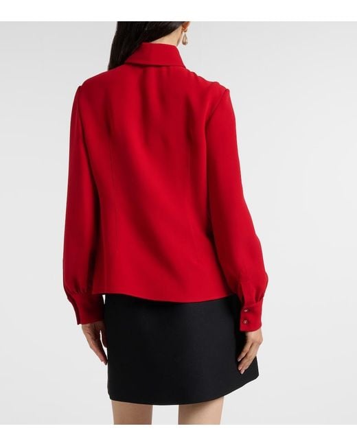 Valentino Red Cady Couture Blouse
