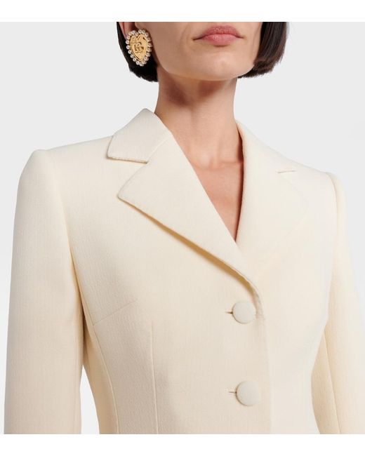 Dolce & Gabbana Natural Virgin Wool Blazer