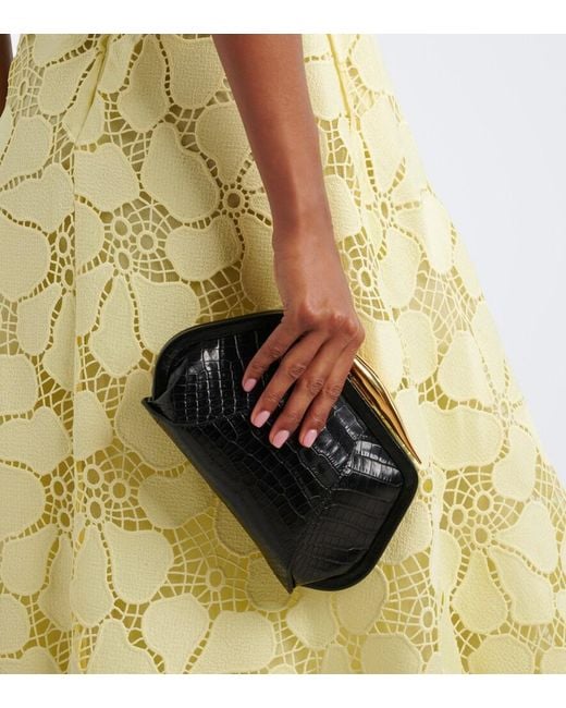 Elie Saab Black The Tresor Small Leather Clutch