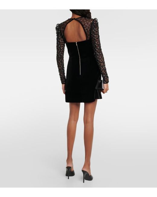 Vestido corto Whitney adornado Rebecca Vallance de color Black