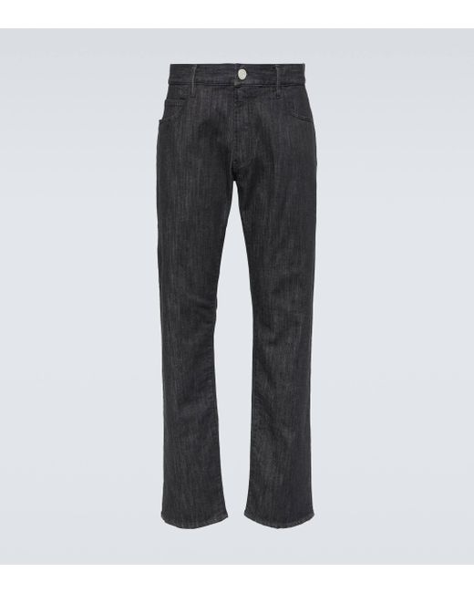 Giorgio Armani Gray Straight Jeans for men