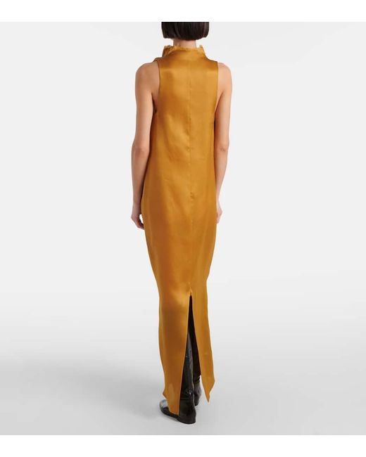Khaite Metallic Maxikleid Meryl Aus Seide