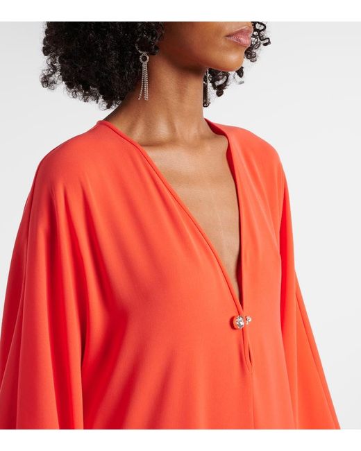 Max Mara Red Maxikleid Lillo Aus Cady