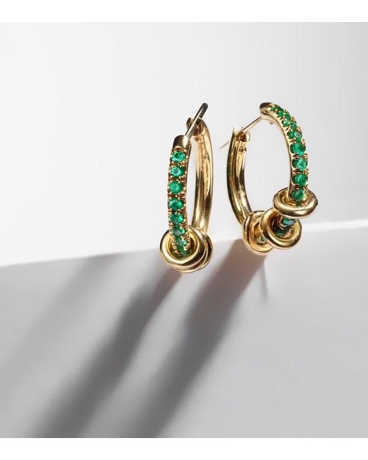 Spinelli Kilcollin Metallic Ara 18Kt Earrings With Emeralds