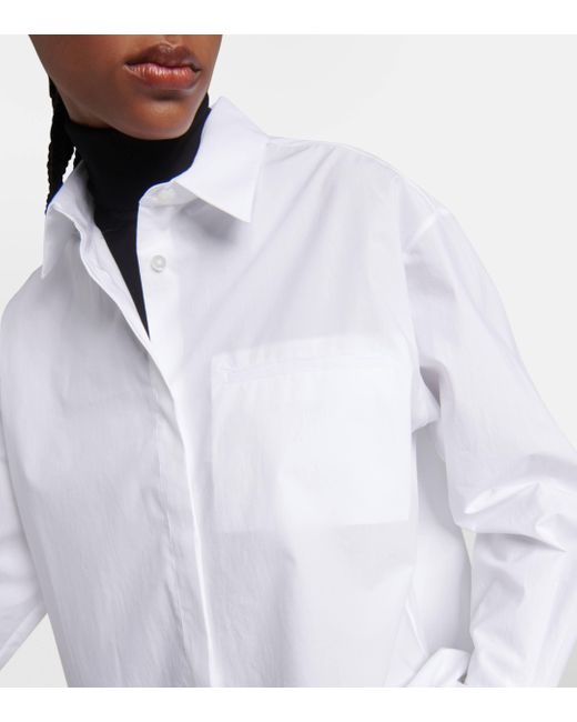 The Row White Eleni Cotton Poplin Shirt