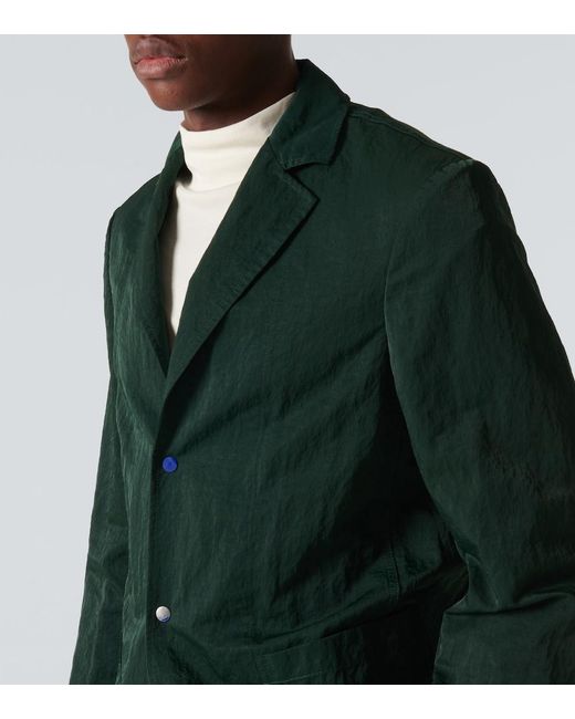 Burberry Green Single-Breasted Blazer for men
