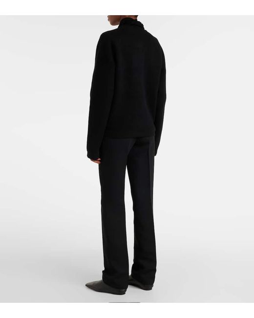 Cardigan En Laine Et Cachemire Melanges Totême  en coloris Black