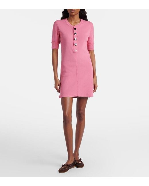 Chloé Pink Cotton Minidress