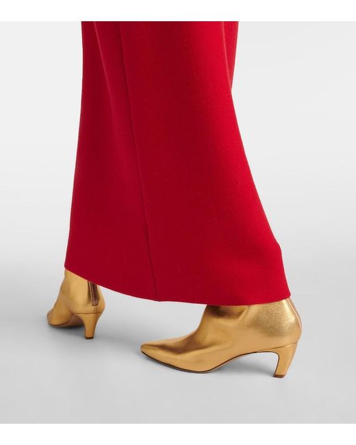 Gabriela Hearst Natural Clayton Metallic Leather Ankle Boots