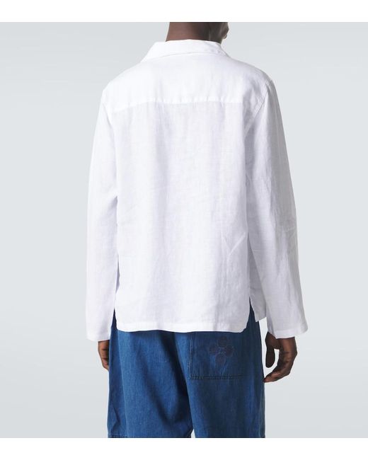 Vilebrequin White Comores Linen Shirt for men