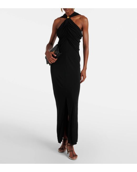 Altuzarra Black Marlene Pleated Gown