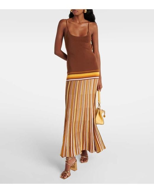 Robe Longue Citara En Coton Melange Faithfull The Brand en coloris Metallic