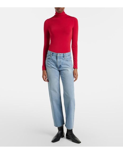 FRAME Blue The Off Duty Hang Straight Jeans