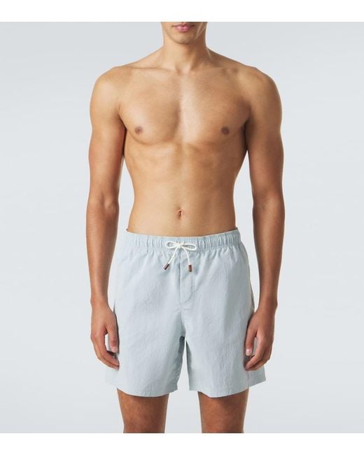 Umit Benan Blue Antibes Swim Trunks for men