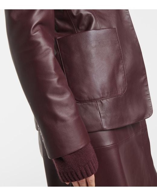 Joseph Brown Leather Blazer