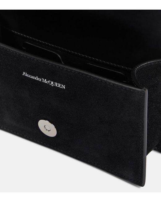 McQueen Black Jewelled Satchel Mini Embellished Crossbody Bag
