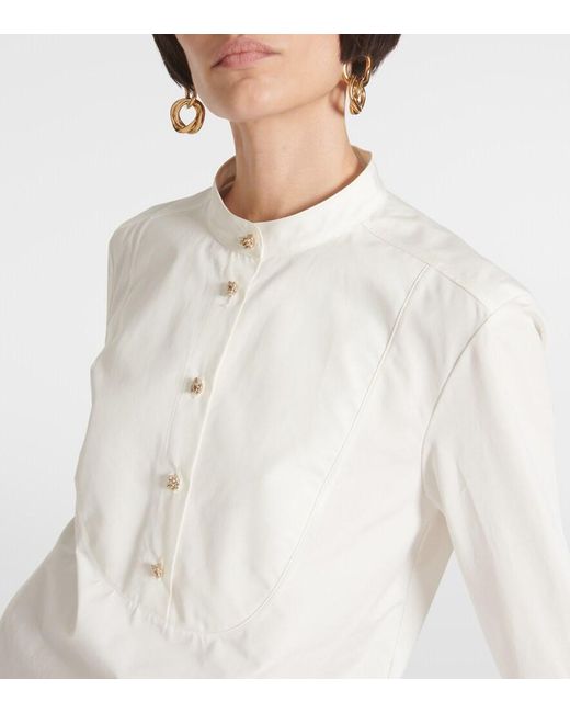Chloé White Cotton Blouse