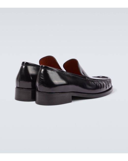 Acne Black Leather Loafers for men